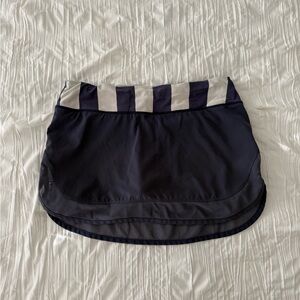 Lululemon athletica Navy and White Tennis Skirt
